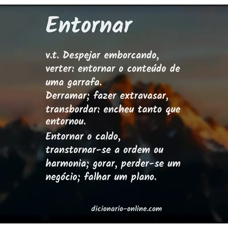Significado de entornar