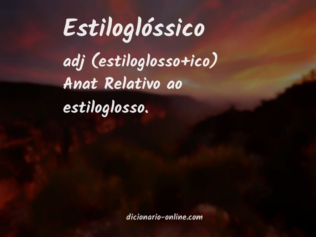 Significado de estiloglóssico