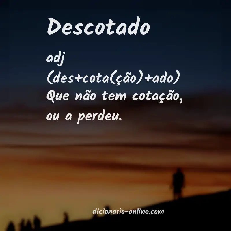 Significado de descotado