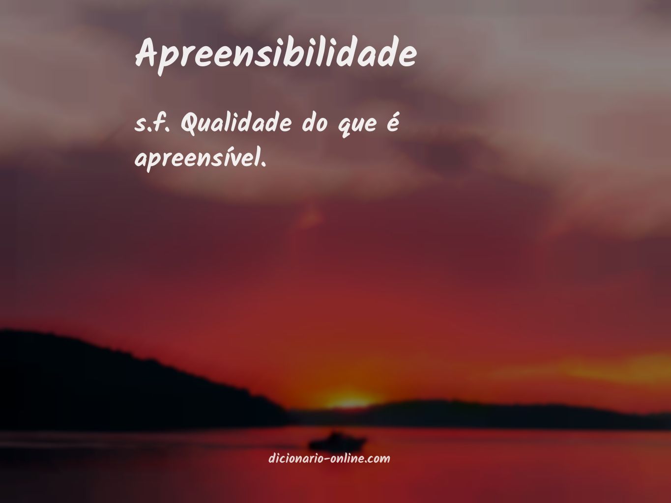 Significado de apreensibilidade