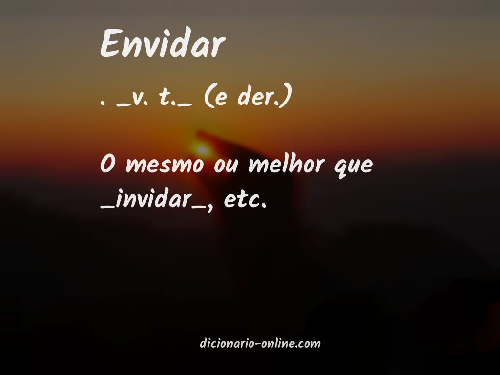 Significado de envidar