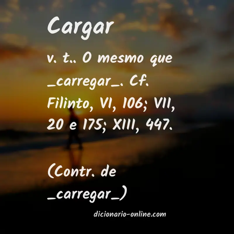 Significado de cargar