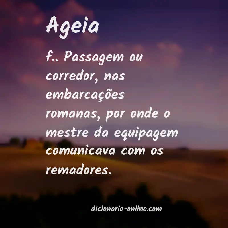 Significado de ageia
