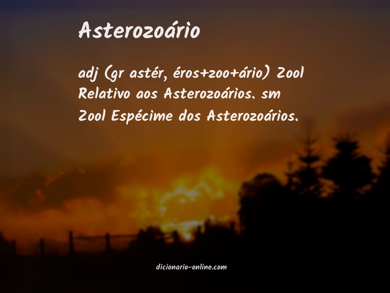 Significado de asterozoário