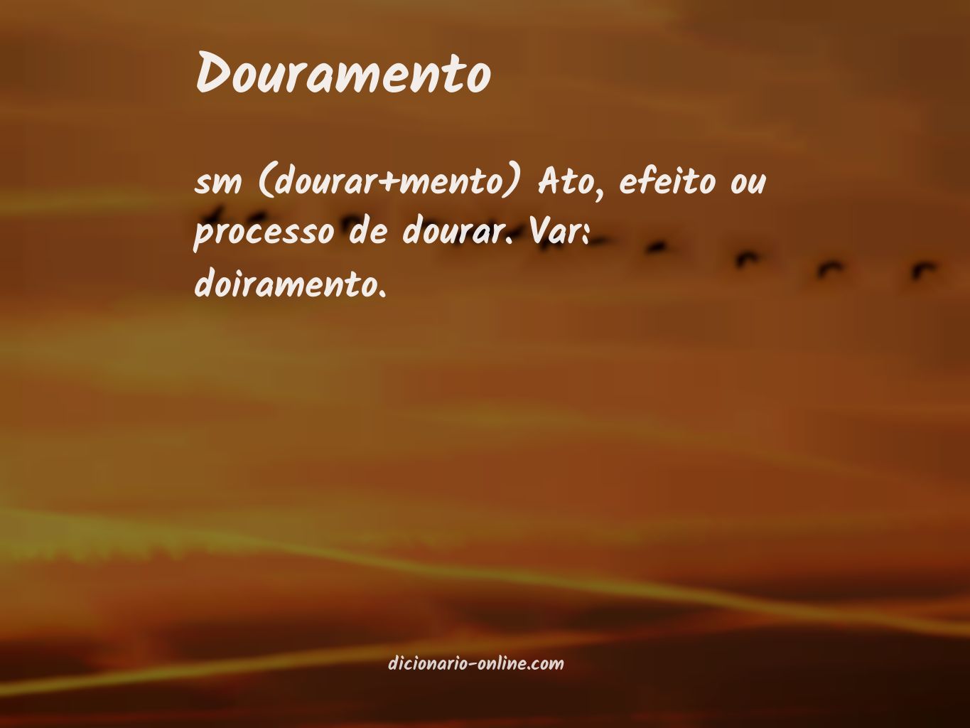 Significado de douramento