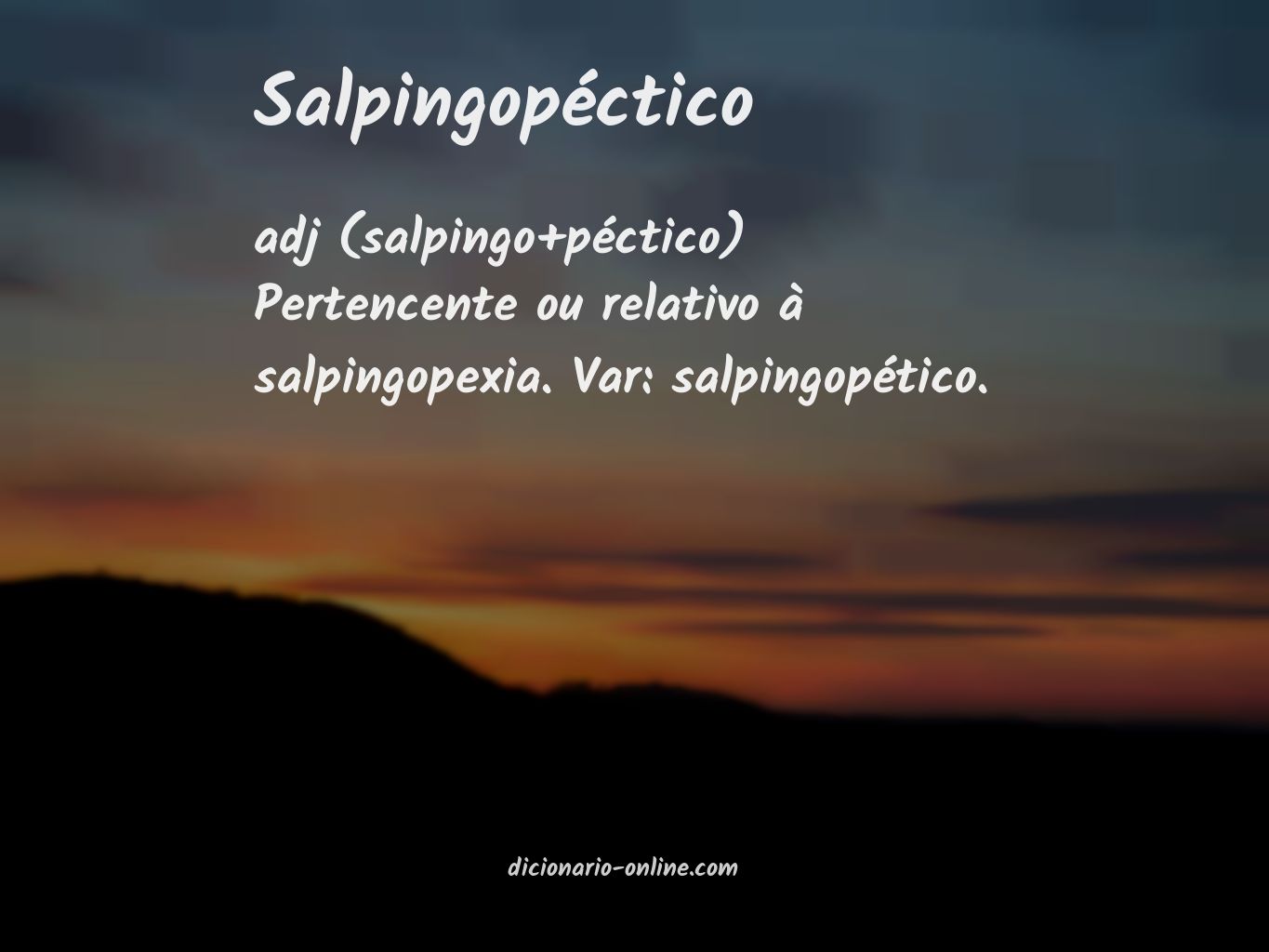 Significado de salpingopéctico