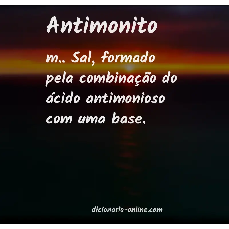 Significado de antimonito