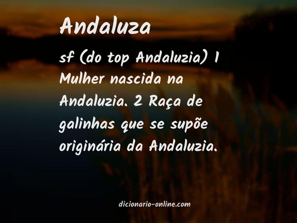 Significado de andaluza