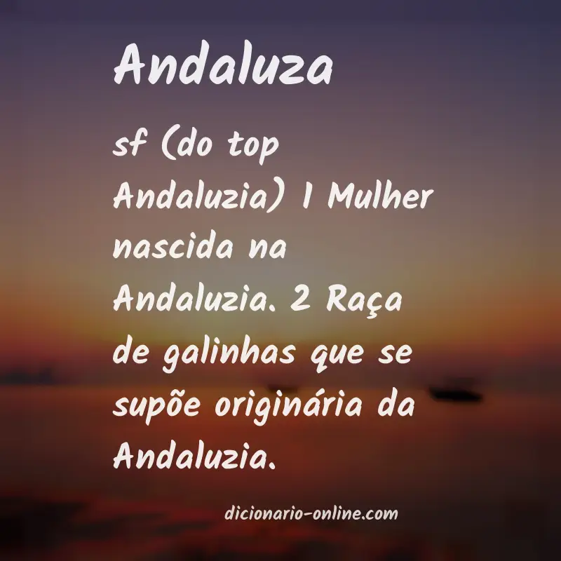 Significado de andaluza