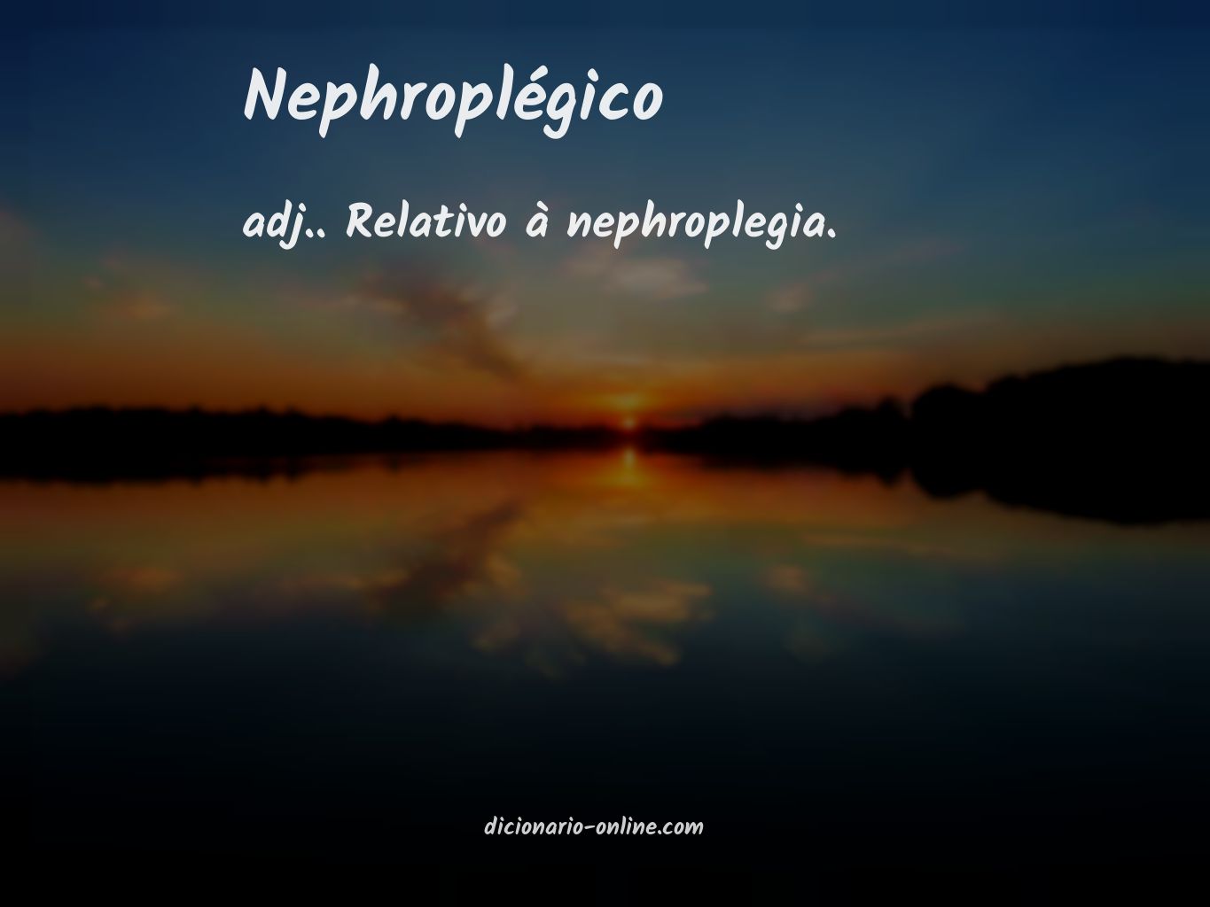 Significado de nephroplégico