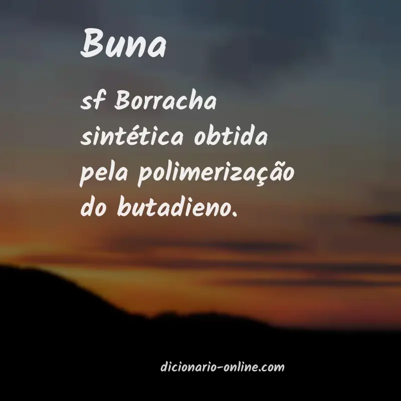 Significado de buna