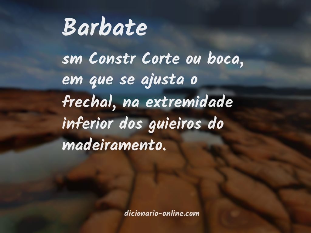 Significado de barbate