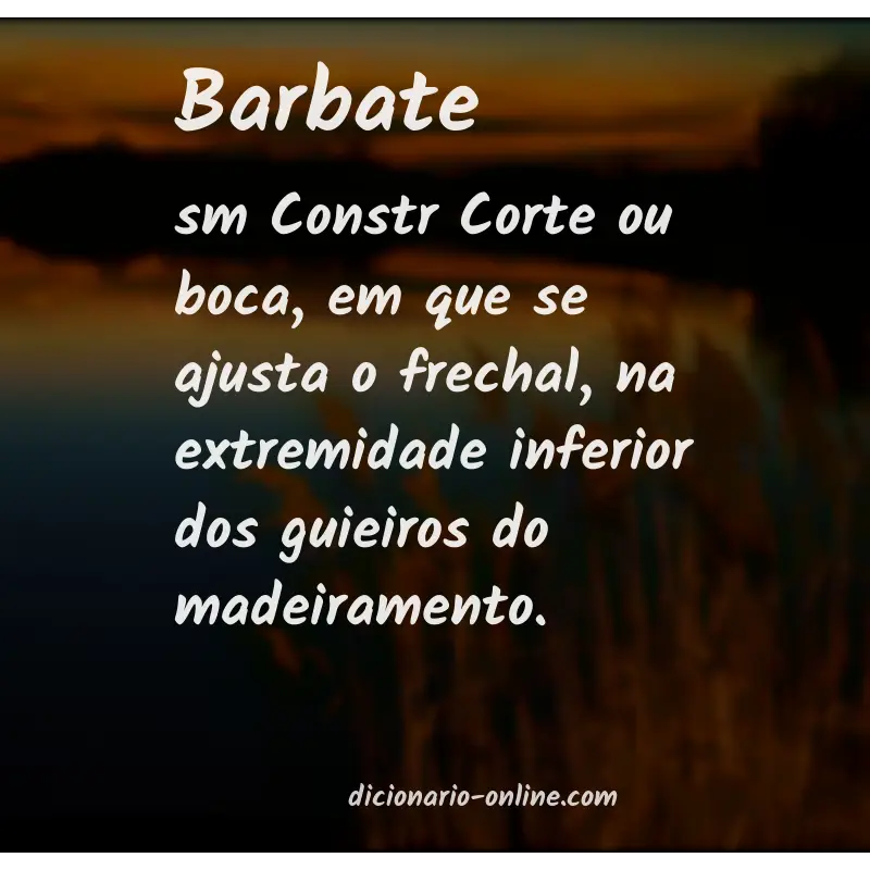 Significado de barbate