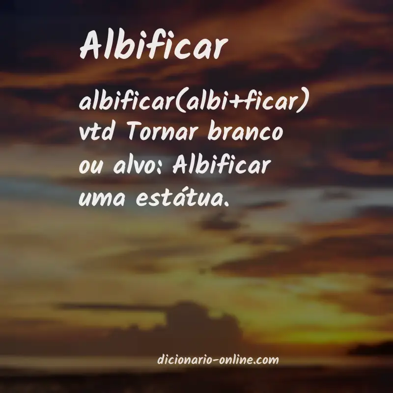 Significado de albificar