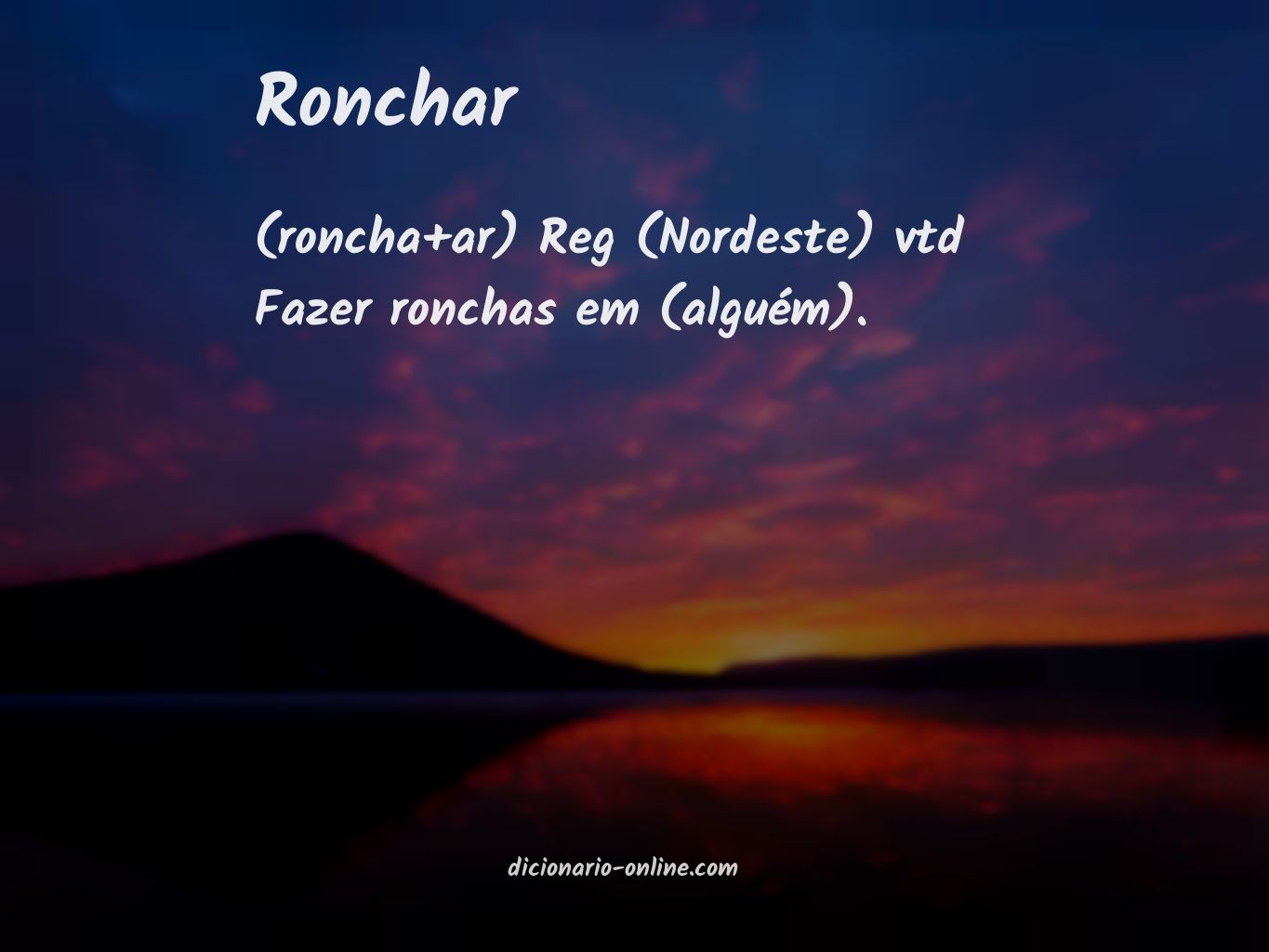 Significado de ronchar