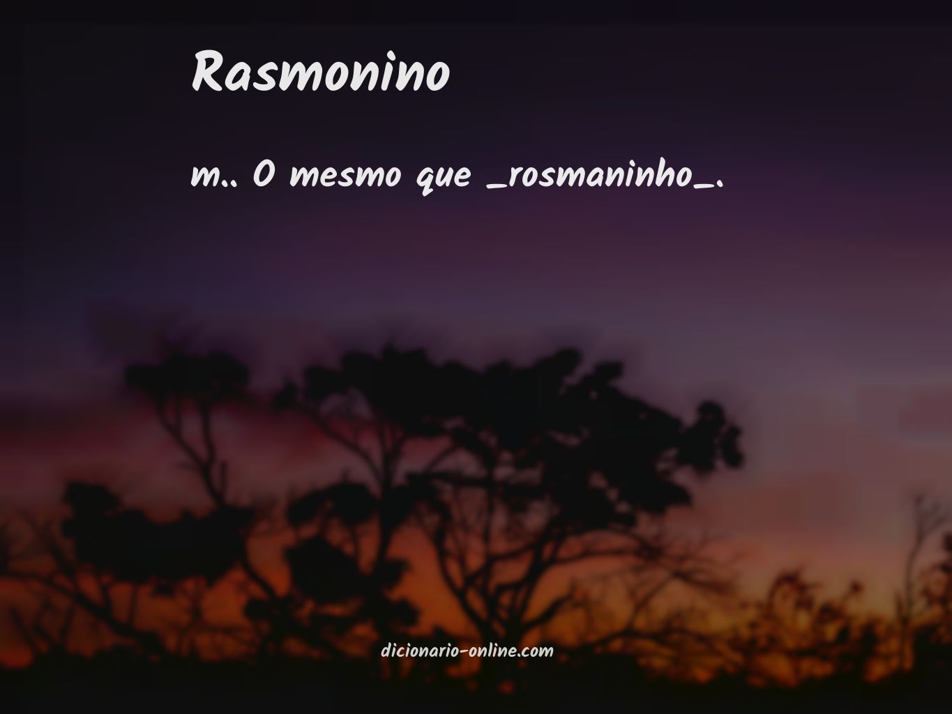 Significado de rasmonino