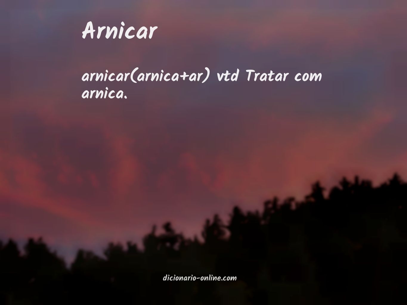 Significado de arnicar