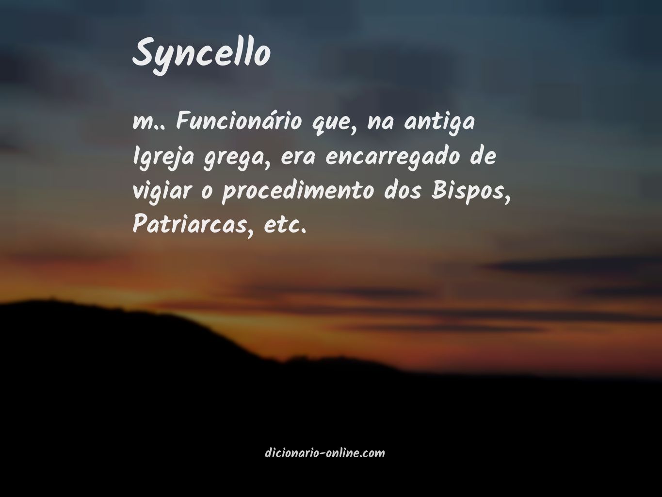 Significado de syncello