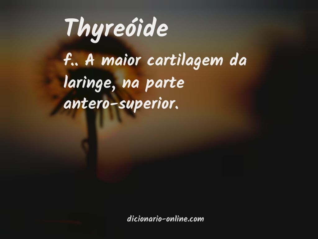 Significado de thyreóide