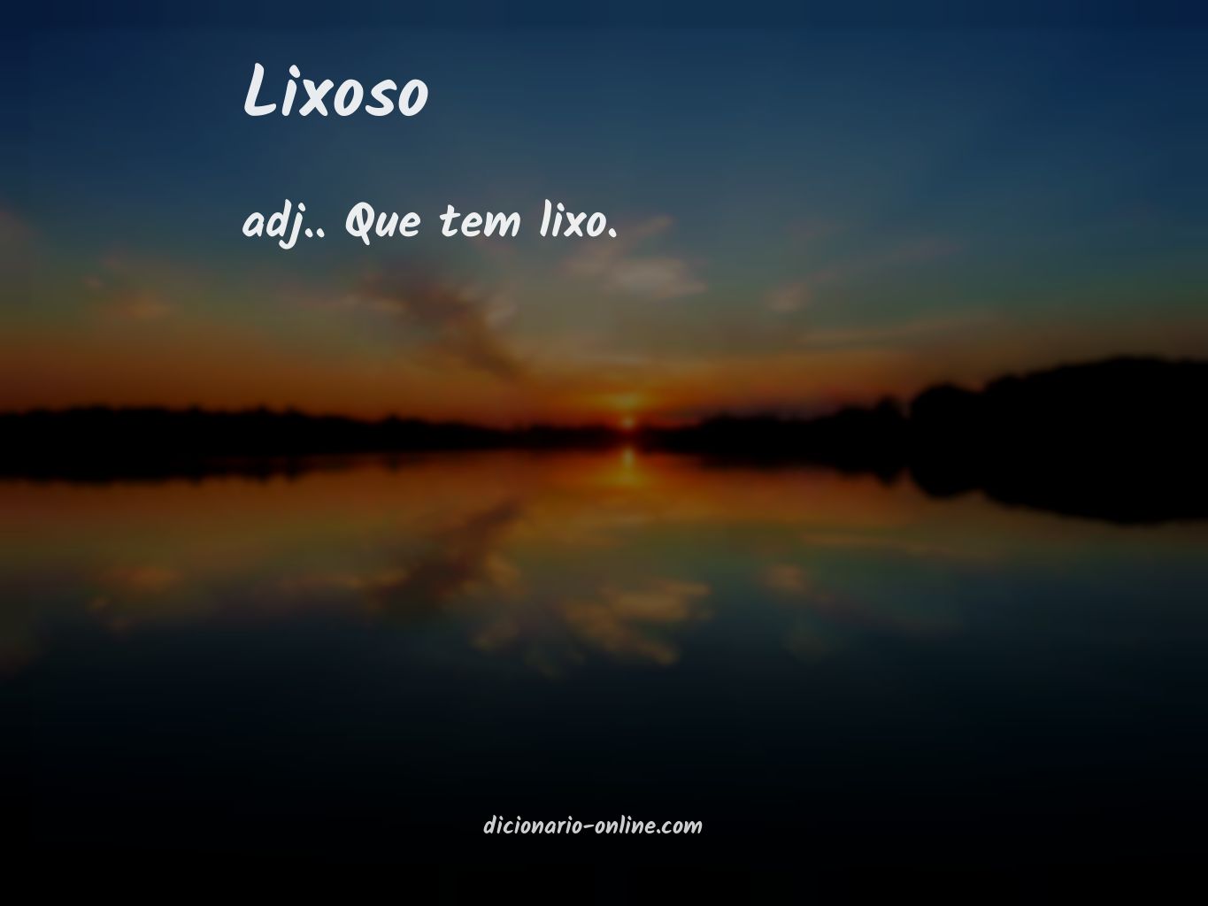 Significado de lixoso