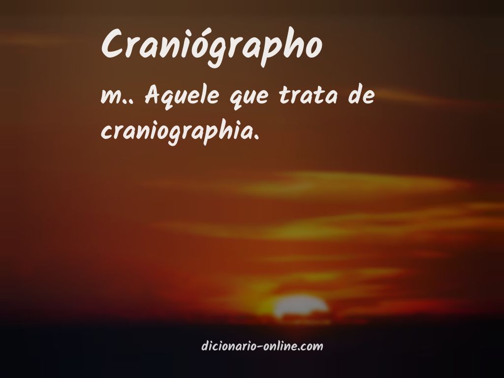 Significado de craniógrapho