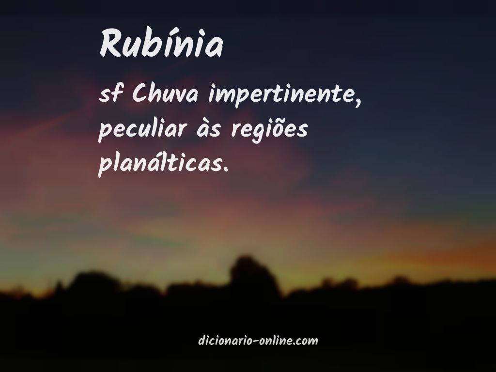 Significado de rubínia