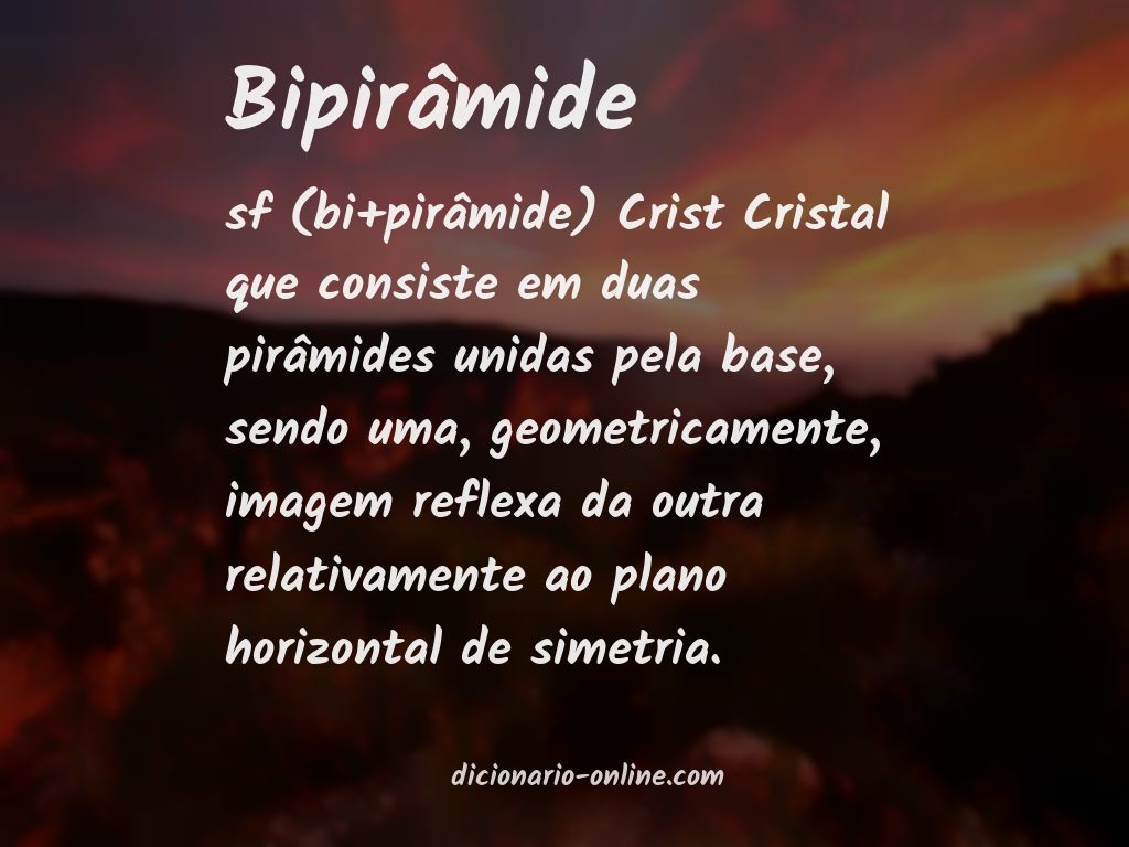 Significado de bipirâmide