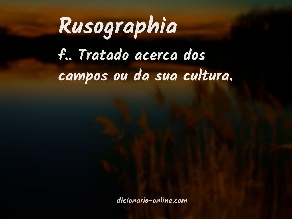 Significado de rusographia