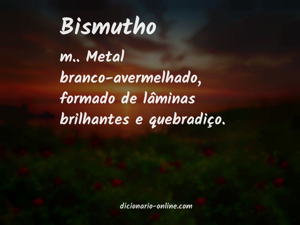 Significado de bismutho