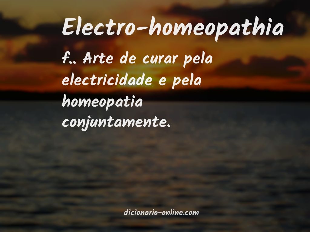 Significado de electro-homeopathia