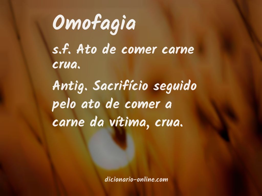 Significado de omofagia