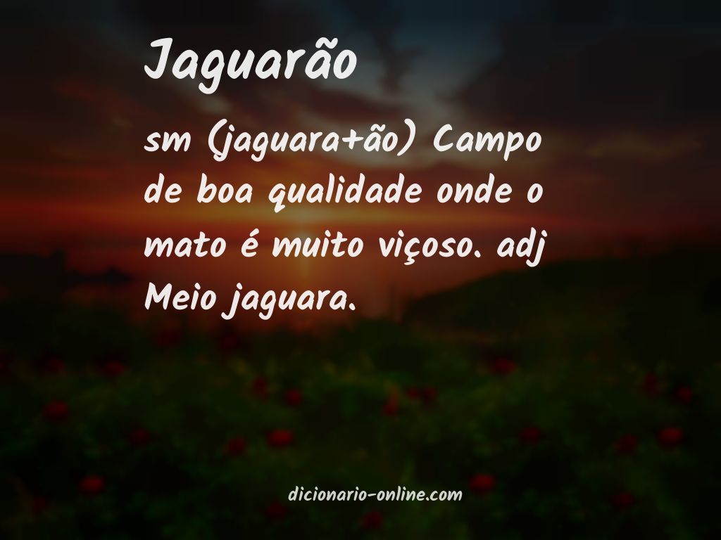 Significado de jaguarão