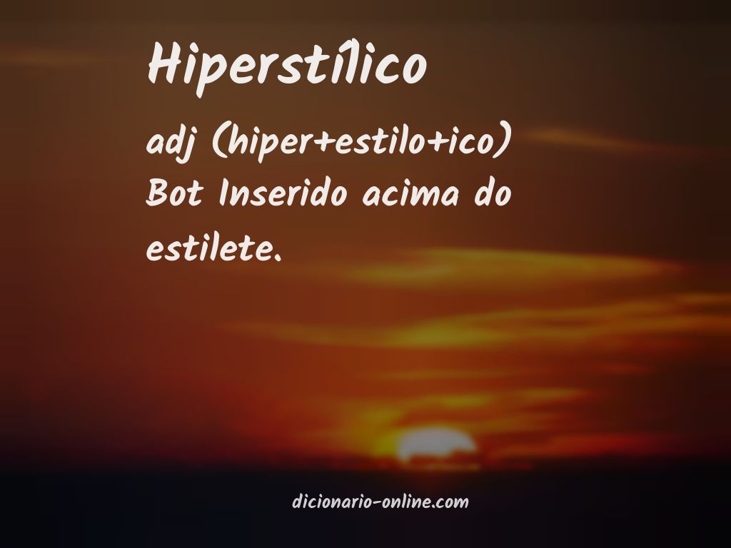 Significado de hiperstílico