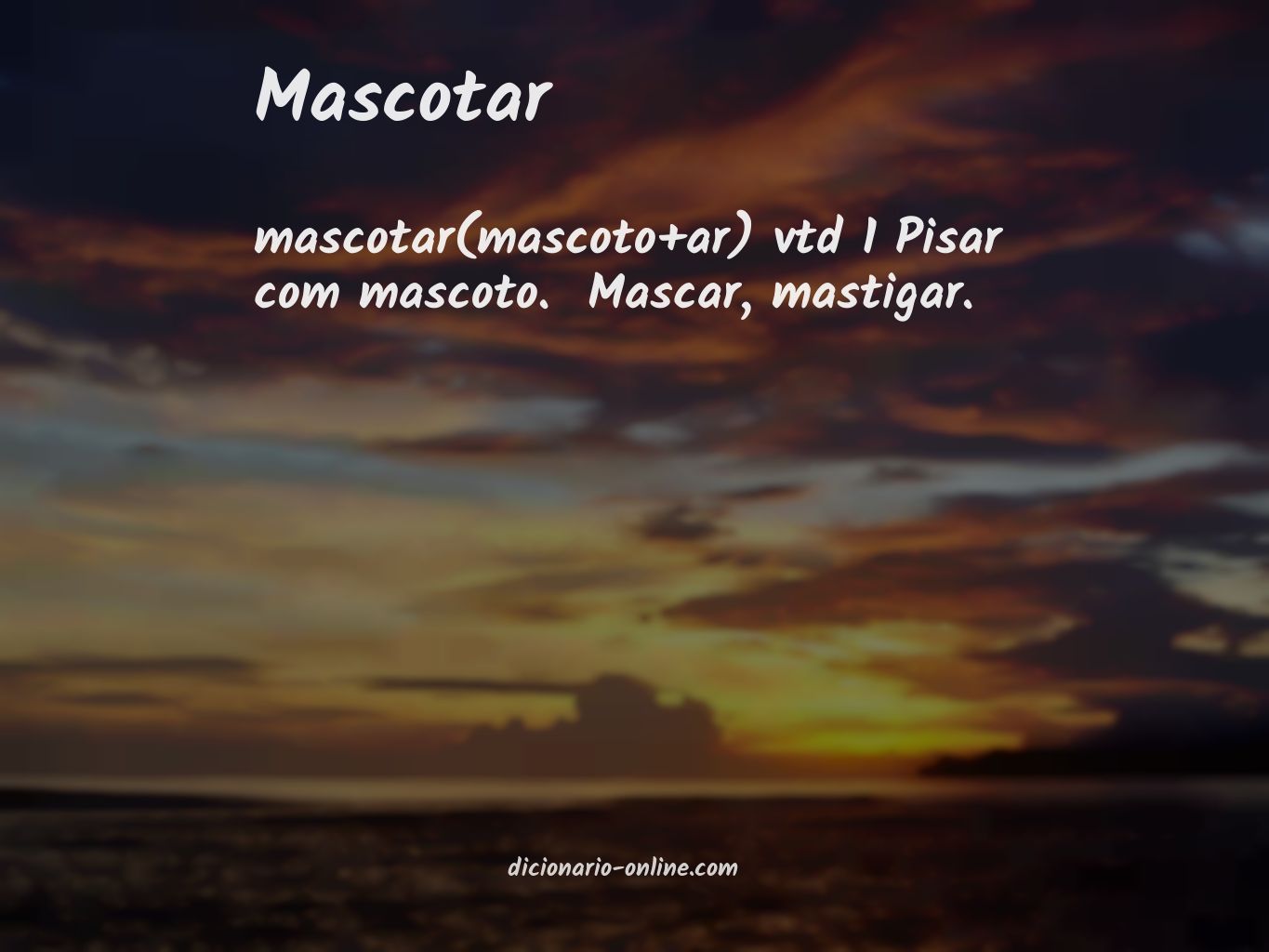 Significado de mascotar