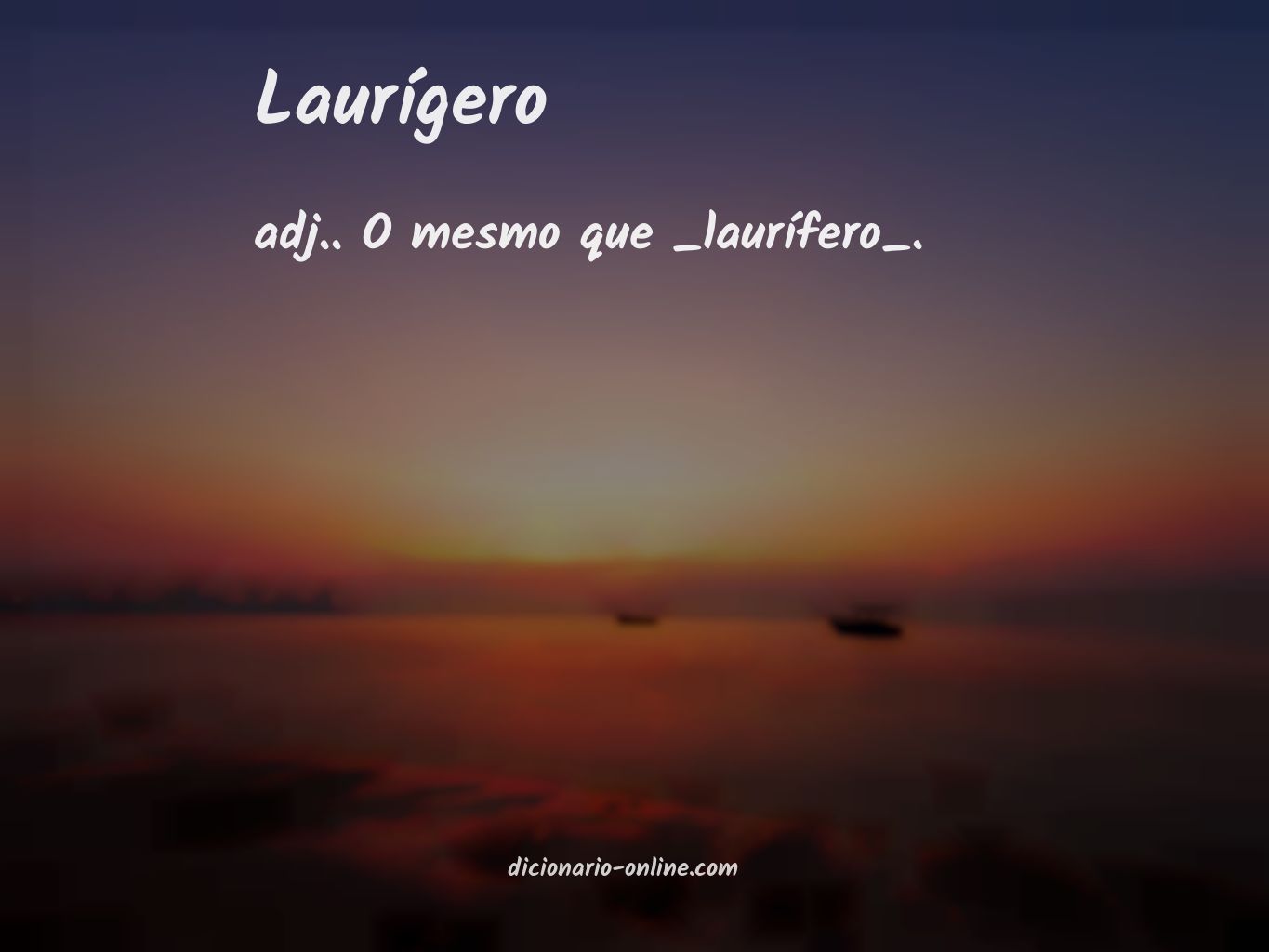 Significado de laurígero