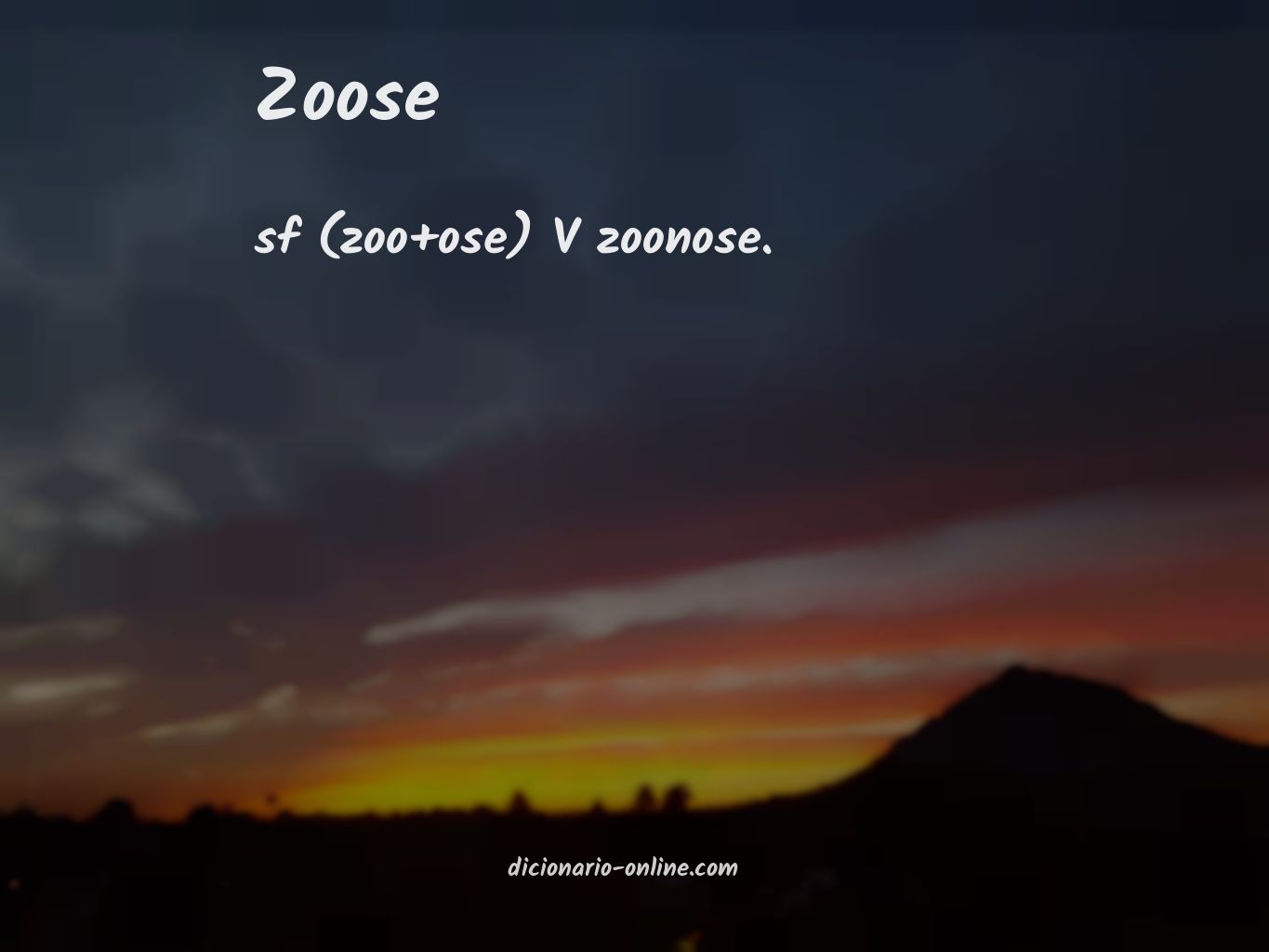 Significado de zoose