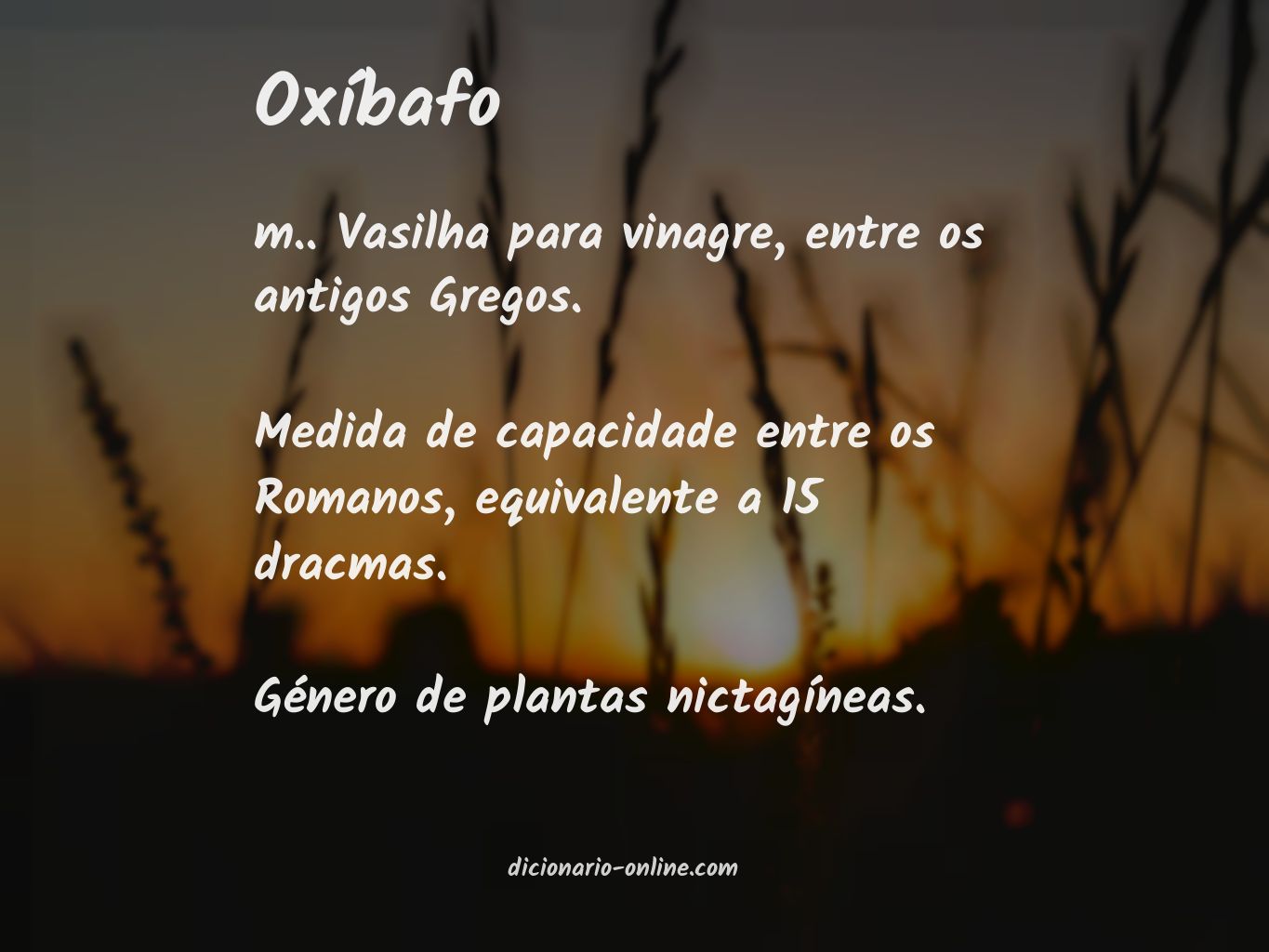 Significado de oxíbafo