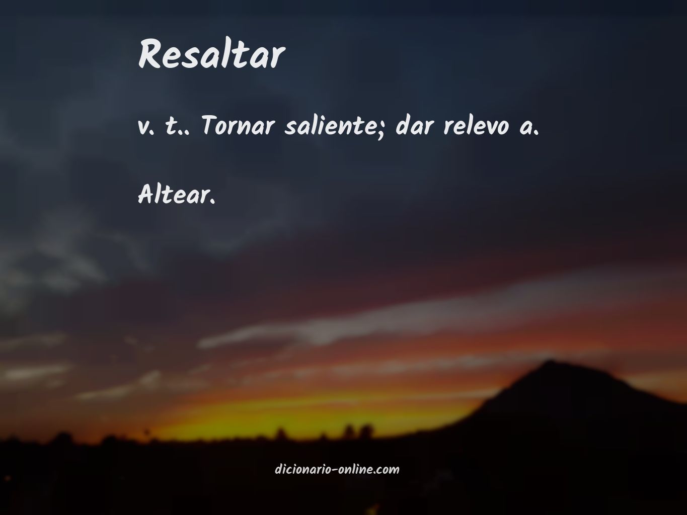 Significado de resaltar