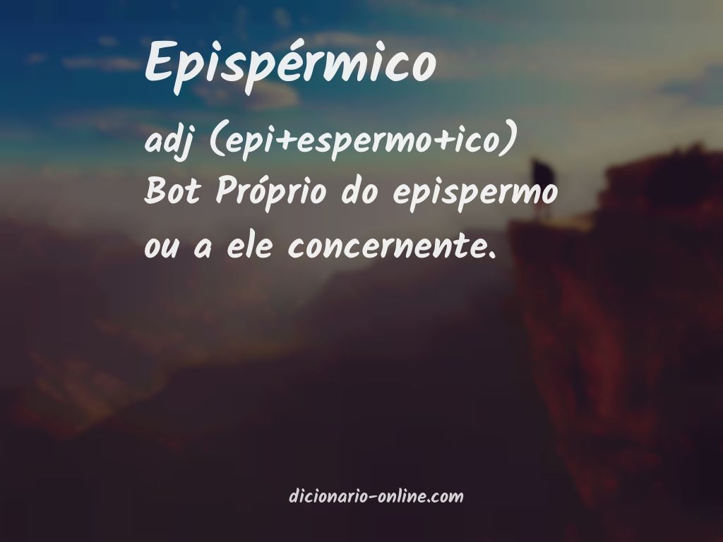 Significado de epispérmico