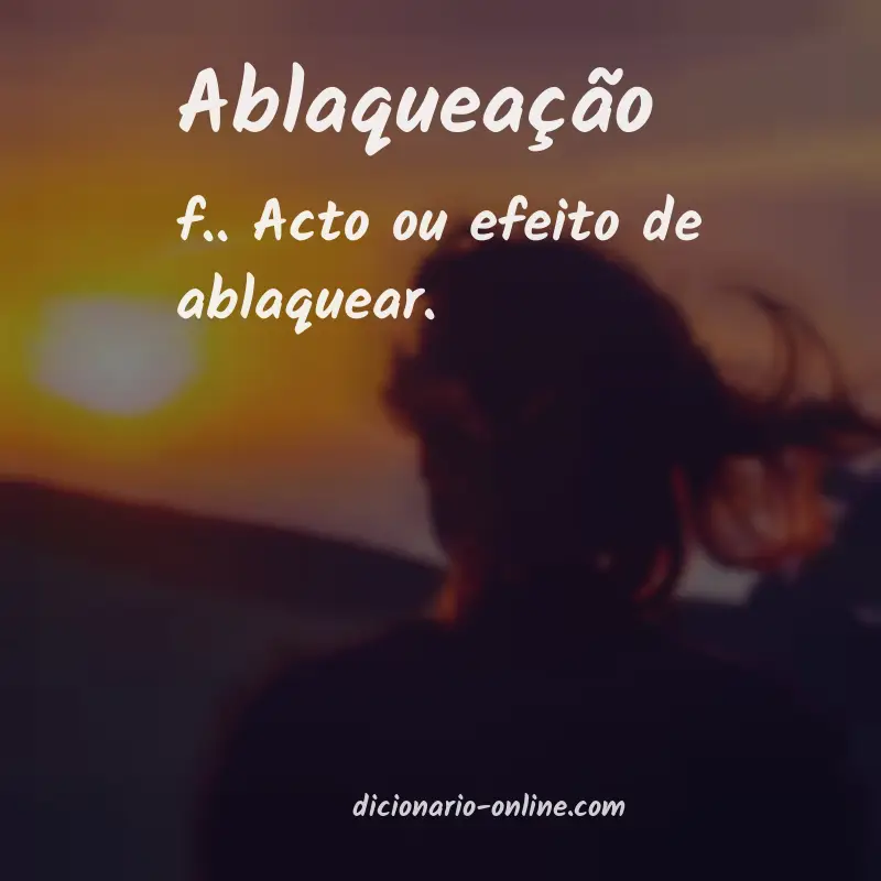 Significado de ablaqueação