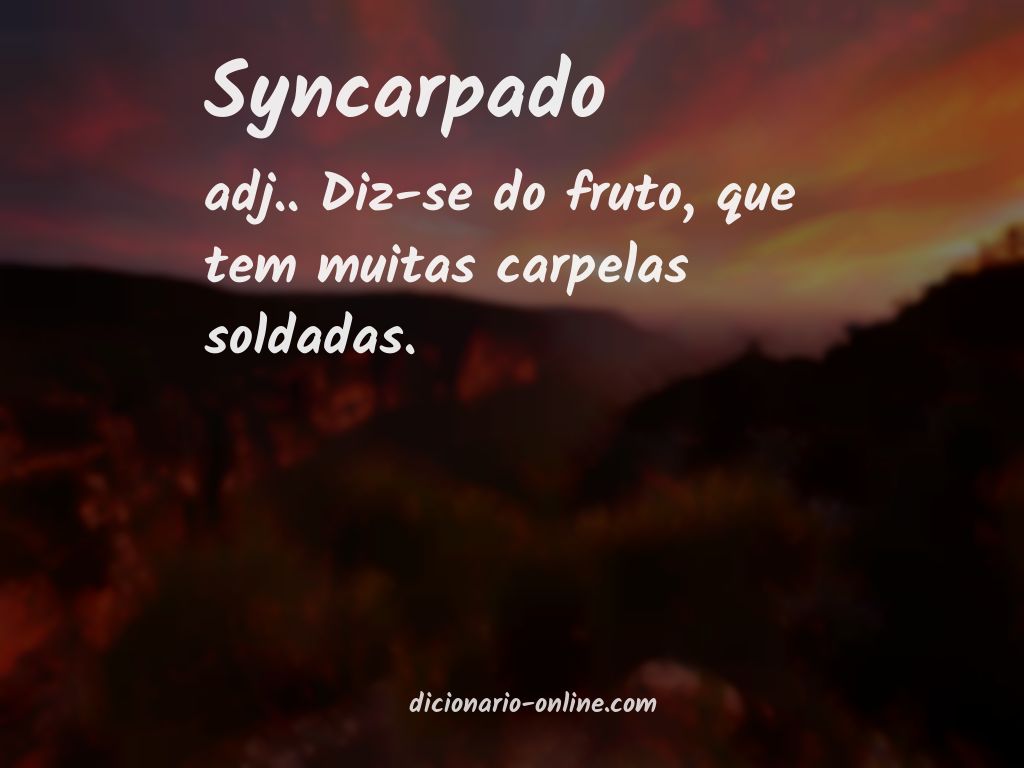 Significado de syncarpado