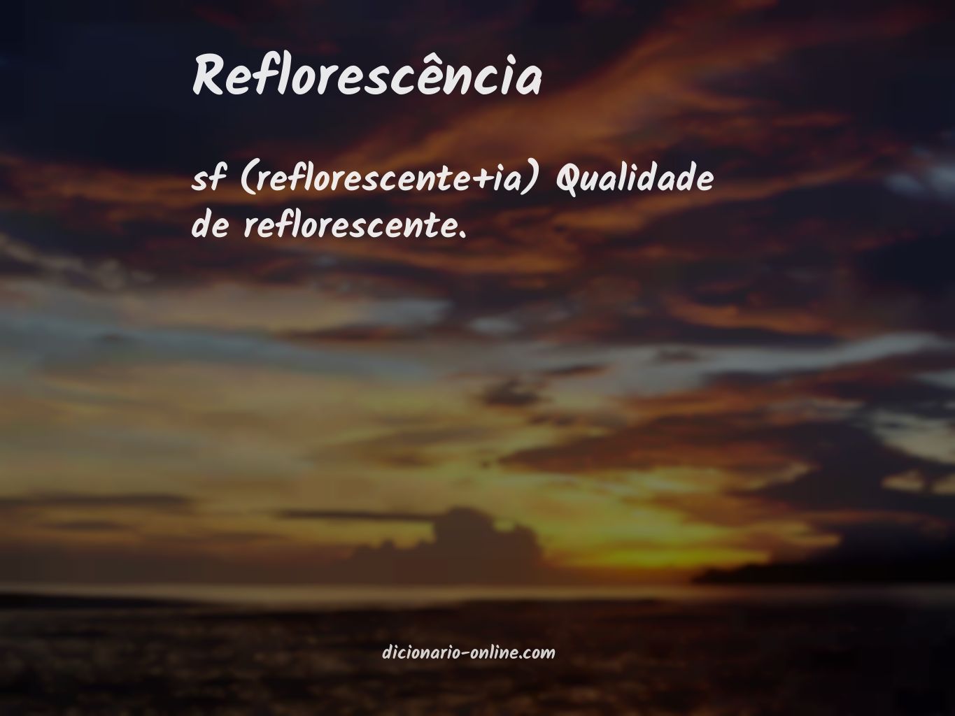 Significado de reflorescência