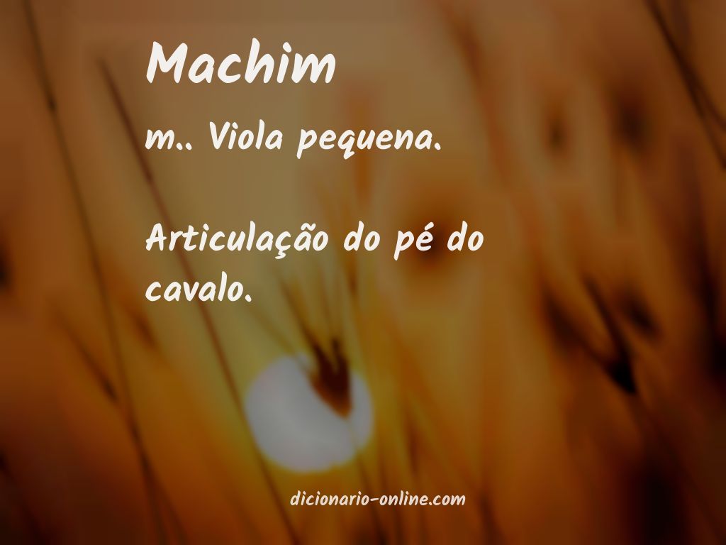 Significado de machim