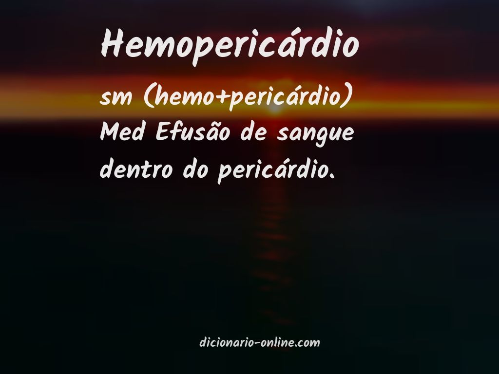 Significado de hemopericárdio