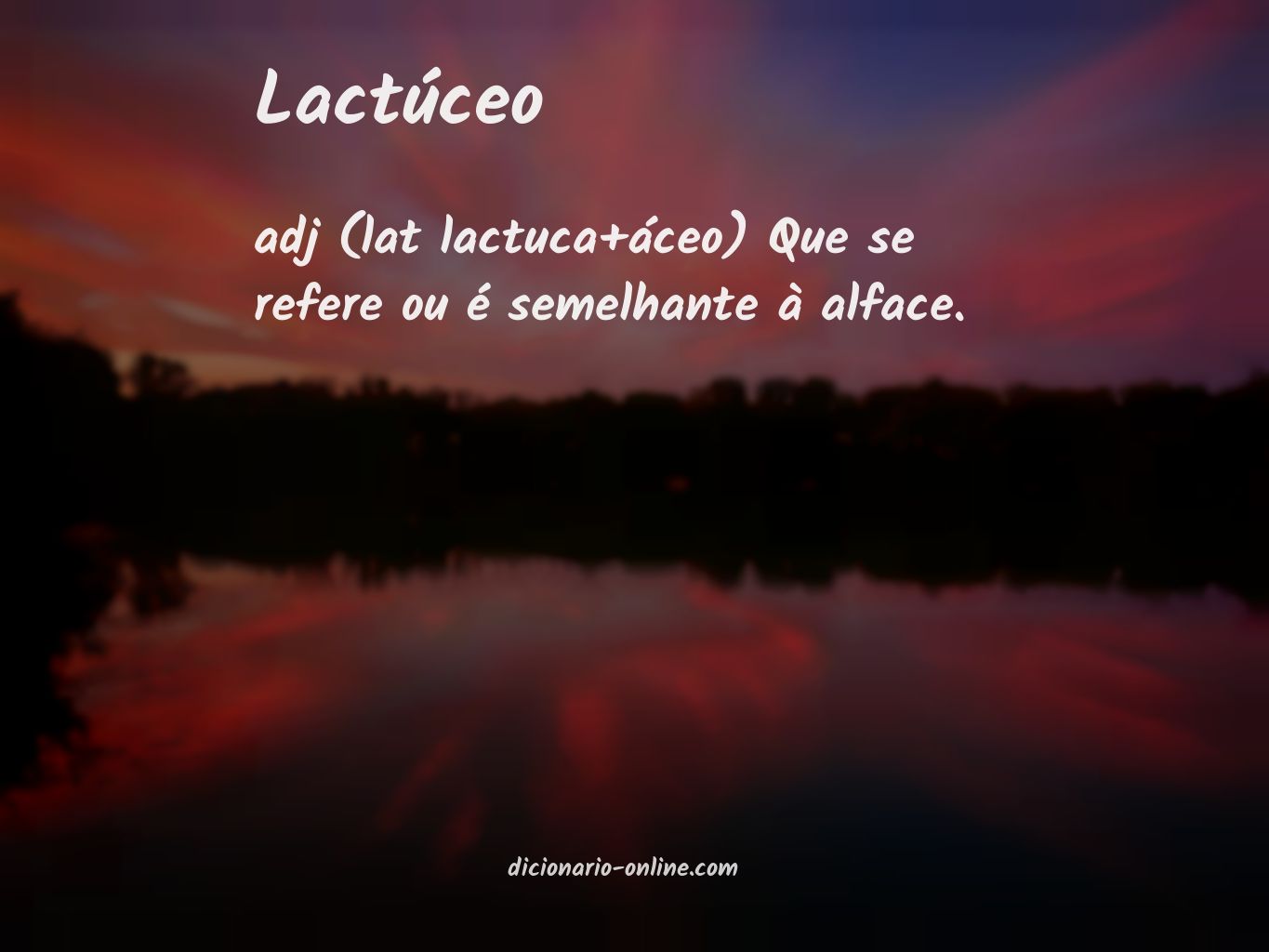 Significado de lactúceo