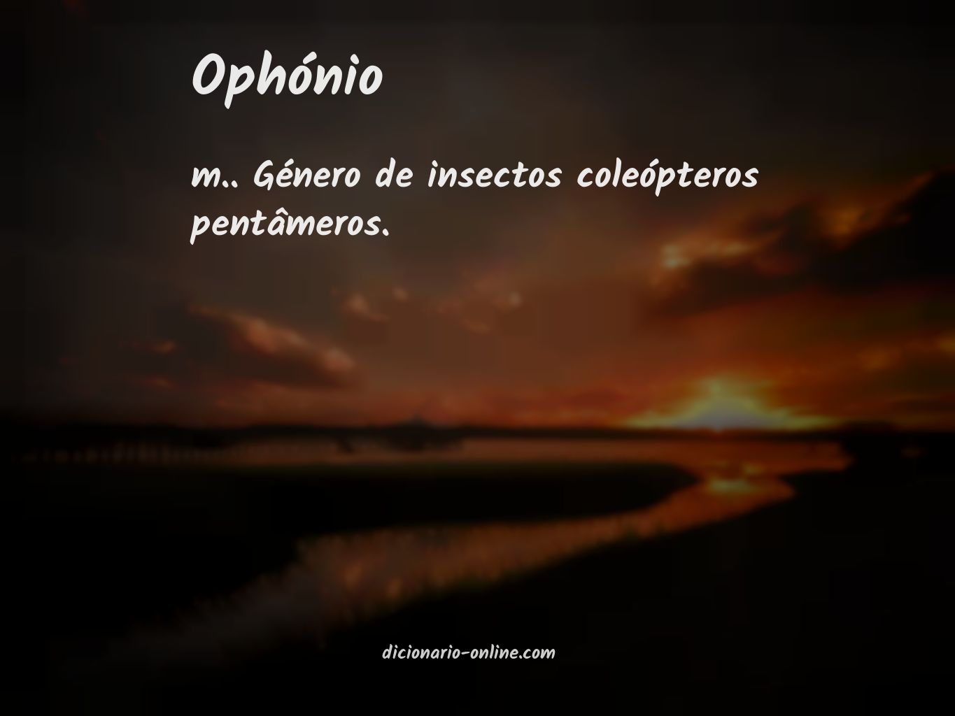 Significado de ophónio