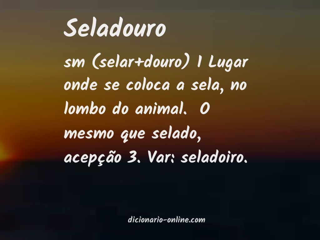 Significado de seladouro