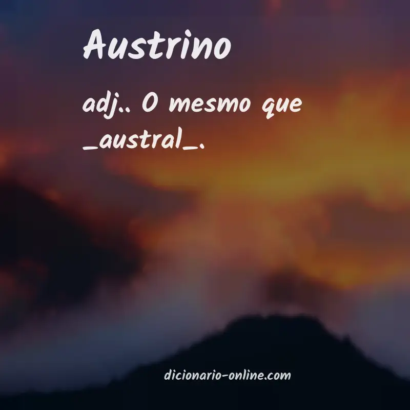 Significado de austrino