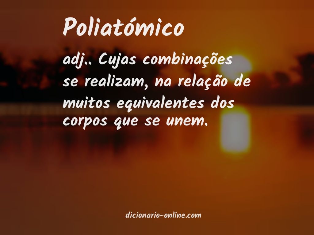 Significado de poliatómico