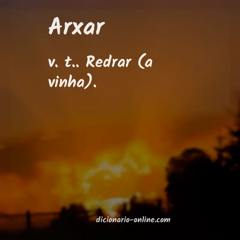 Significado de arxar